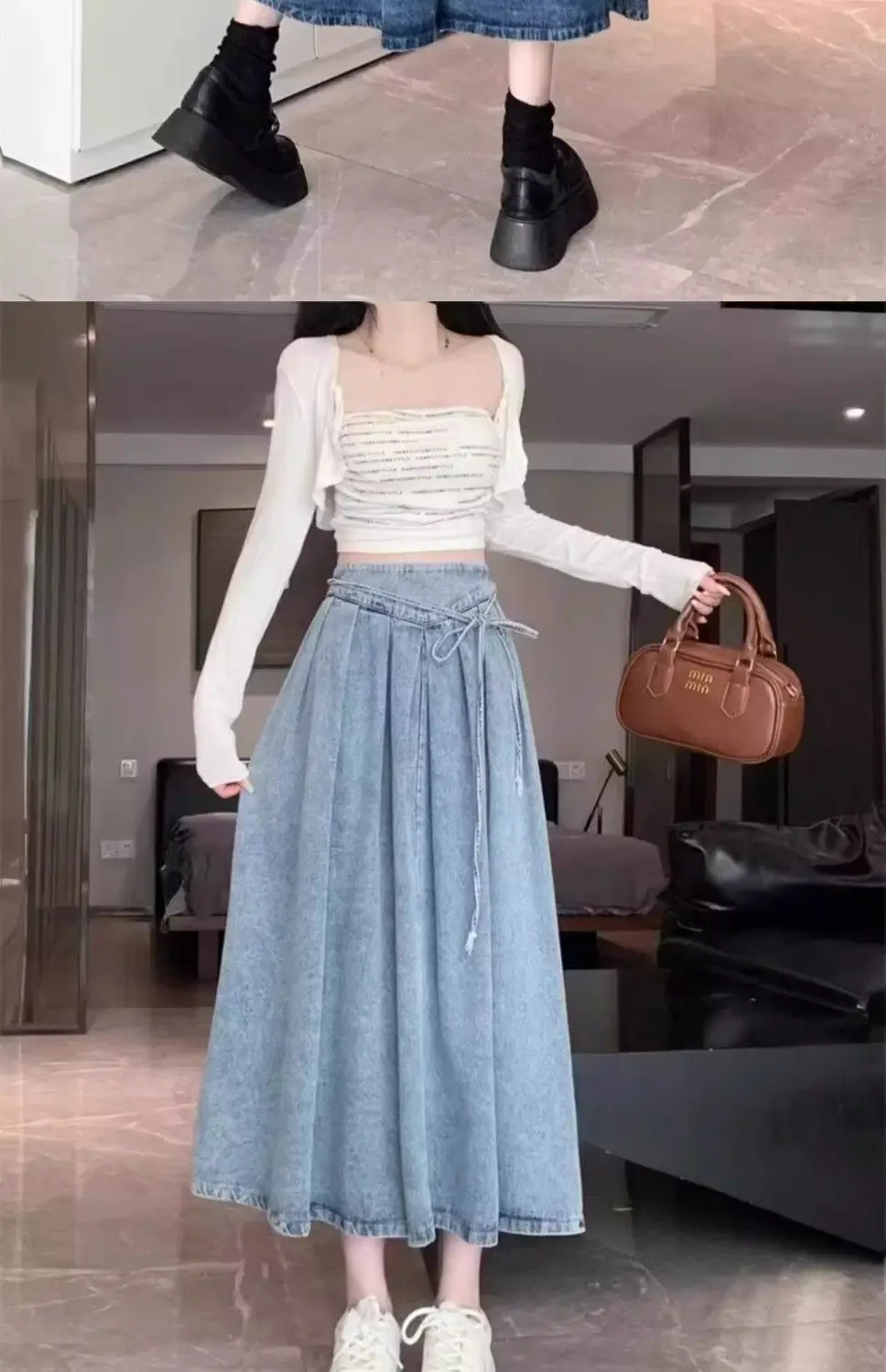 Denim skirt view 5