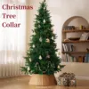 Rustic Christmas Tree Collar 28Inch Woven Wicker Tree Base Stand Cover For Artificial Holiday Decoration Ring Skirt Basket 1