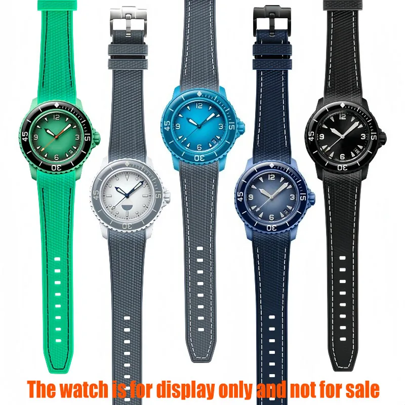 Enhanced Silicone Waterproof Sport Watch Strap for Men - Soft and Durable Wristband Accessory