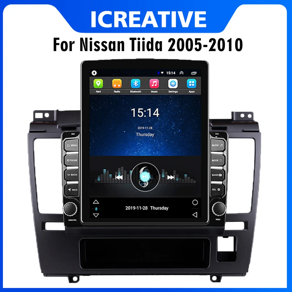 CarPlay Автомагнитола Магнитола Мультимедиа автомобиля для Nissan Tiida 2005-2010 2 Din экран 9 7