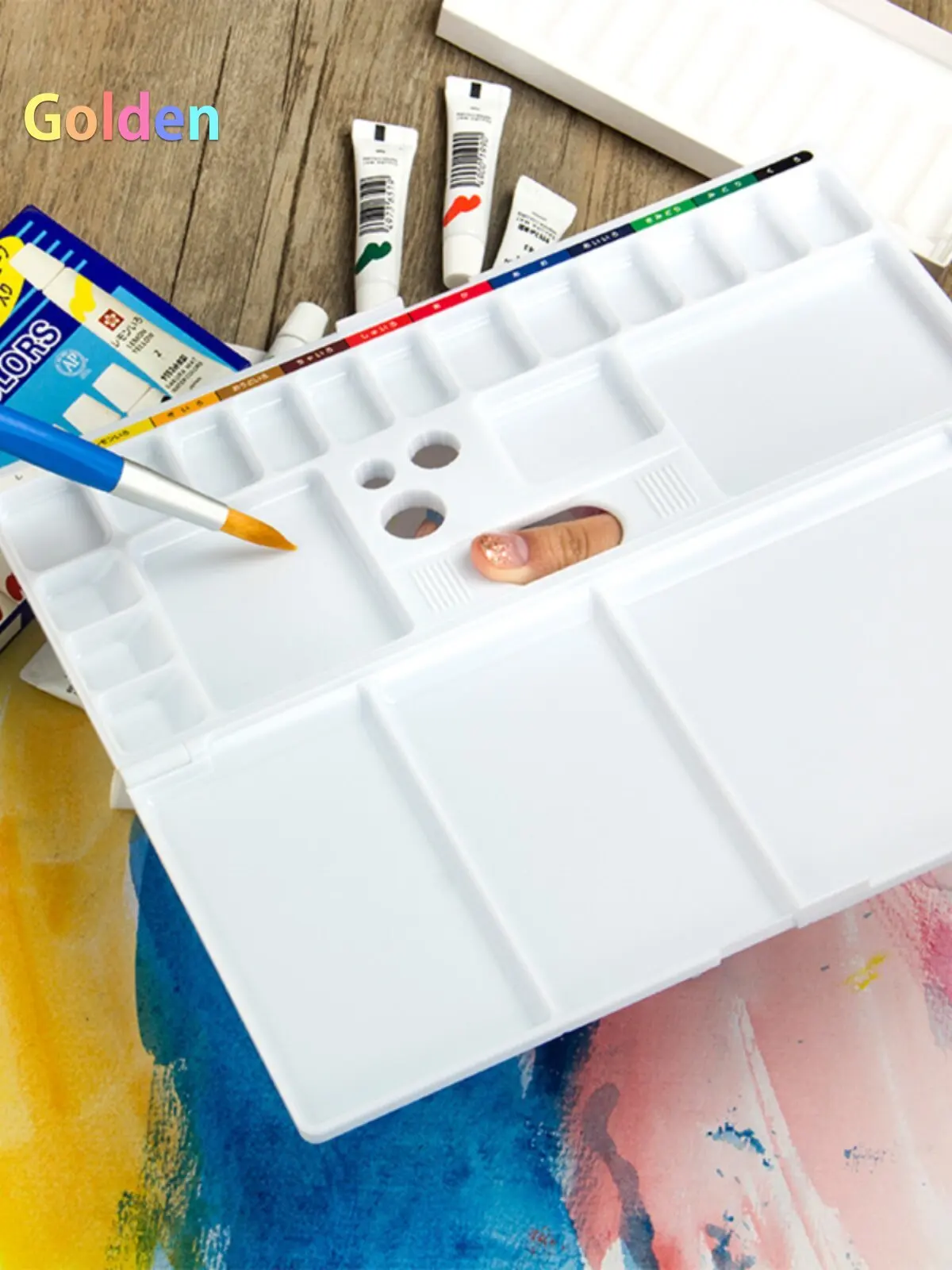 사쿠라 다용도 접이식 팔레트 - 수채화, 구아슈, 유화, 아크릴 물감 혼합 및 보관에 적합