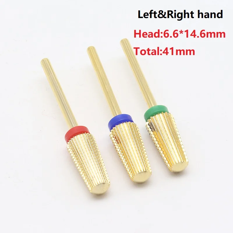 New Gold! 5 IN 1 Carbide multi-function Round Tungsten Carbide nail milling drill bits Double hand use
