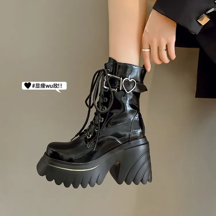 Platform Boots Studded Toe Boots Booties For Women Gdgydh Platform