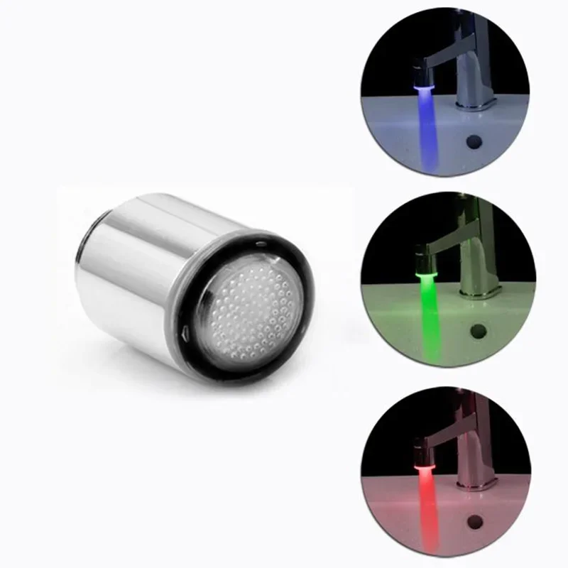 

LED Faucet Light Tap Nozzle RGB 7 Colors Change Blinking Temperature Faucet Aerator Water Saving Kitchen Bathroom Accessories
