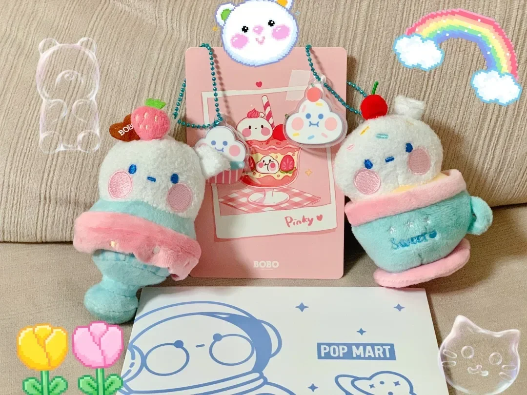 

55TOYS BOBO COCO BOBO&COCO Dessert Series Plush Pendant Action Figure Kawaii Cute Doll Gift Kids Toy Key Ring