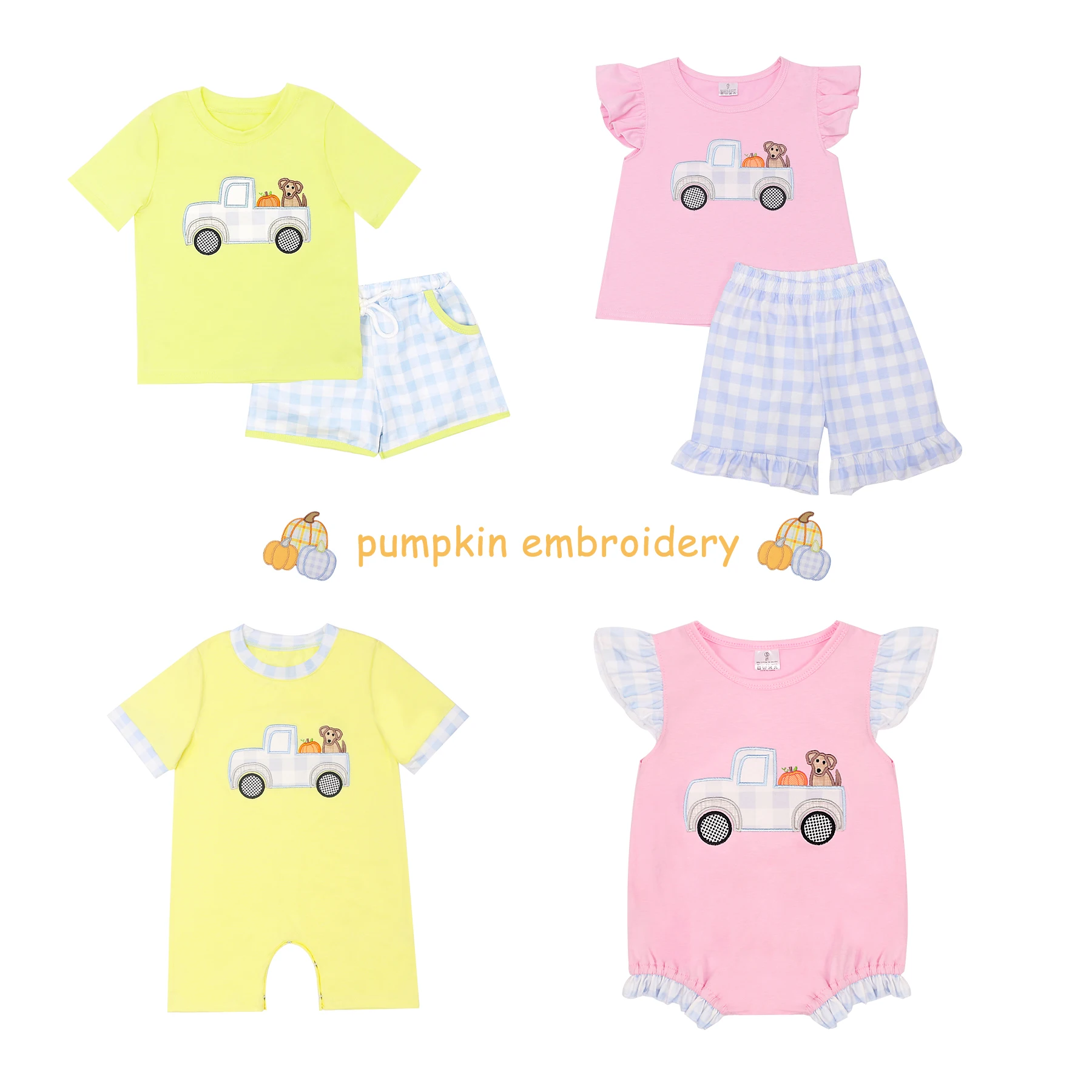 

2023 Ropa Jumpsuit Baby Girl Boys Romper New Cotton Halloween Embroidery Styles Bluey Pumpkin Embroidery Bodysuit Clothes Sets
