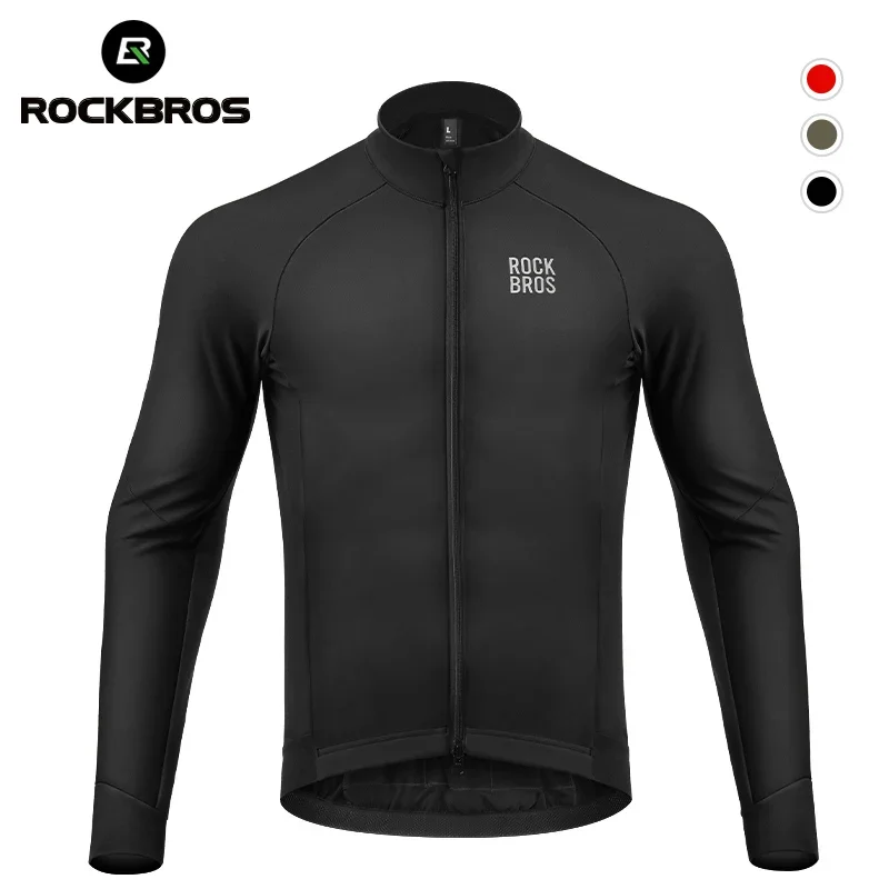 

ROCKBROS Winter Bicycle Jacket Cycling Jacket Thermal Warm Fleece Coat MTB Bike Jersey Windbreaker Clothes 0 Degree Outdoor