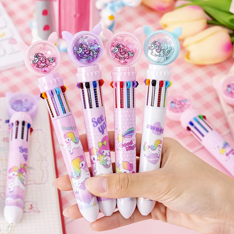 

10 шт., милые Мультяшные стилусы с единорогом