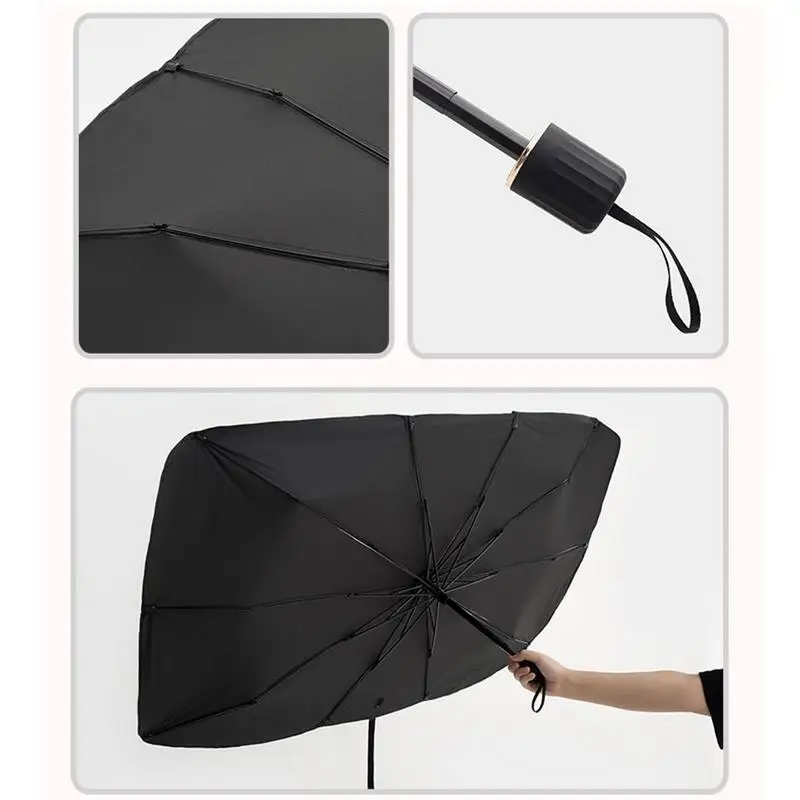 

Car Windshield Sun Shade Umbrella Foldable Car Sun Umbrella-Block Heat UV Rotation Automotive Interior Sun Protection for Front