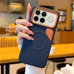 Enhanced Magnetic Wireless Charging Protective Phone Case - Hard PU Back Cover for Poco F8 Pro (Black)