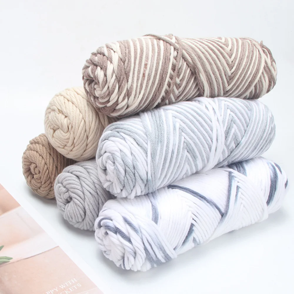 SOFT SILK MILK Cotton Yarn Thick Yarn Knitted Scarf Yarn Hand Wools Crochet  Yarn $10.45 - PicClick AU
