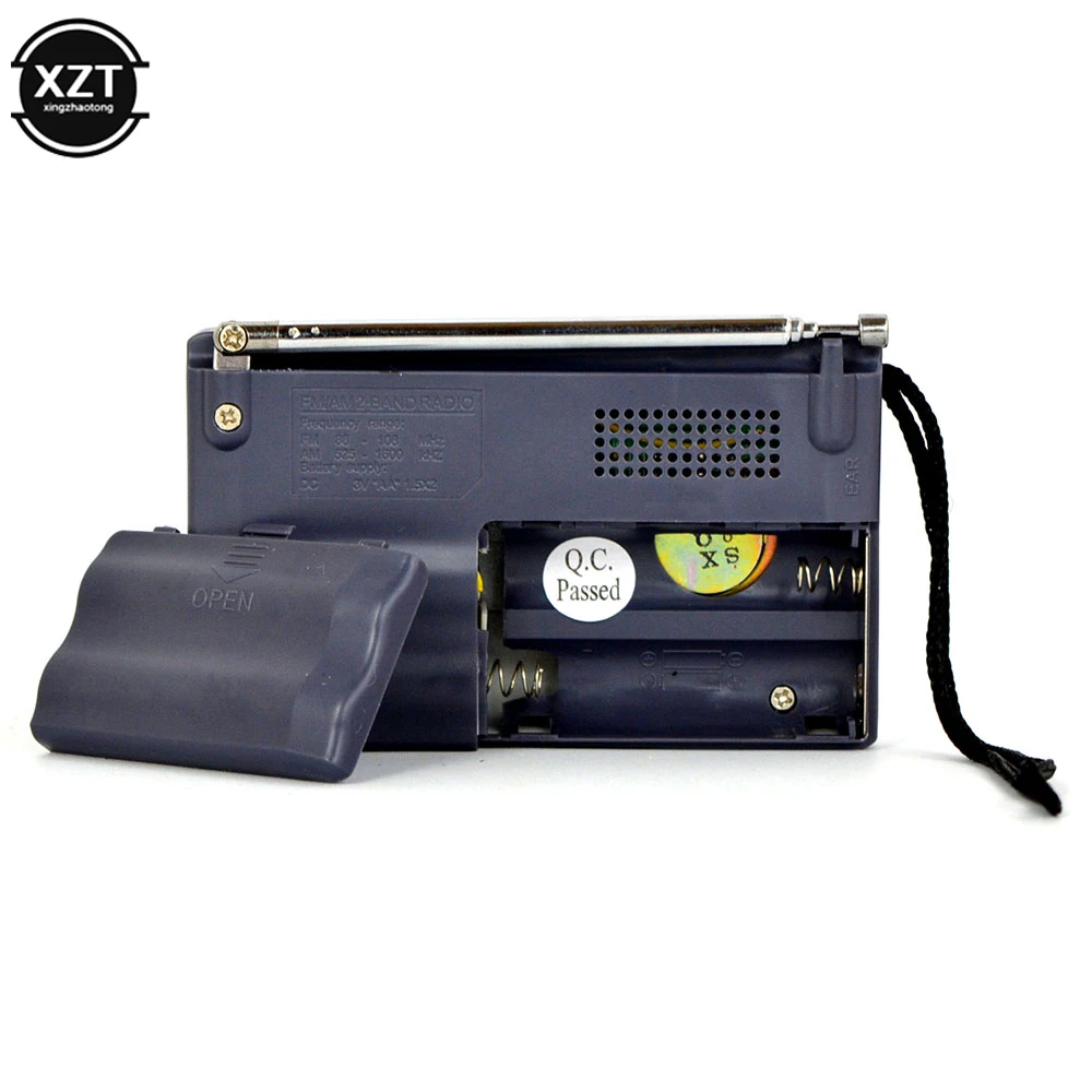 Newest Portable AM/FM Mini Radio Handheld Dual Band Music Player Speaker with Telescopic Antenna Outdoor Radio Stereo BC-R21