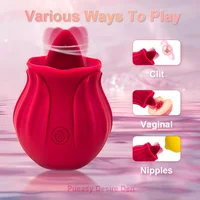 Heißer Verkauf Rose Zunge Lecken Oral Saugen Vibrator für Frauen Klitoris Stimulator Weibliche Masturbation Sucker Lecken Sex Spielzeug für Frauen 4