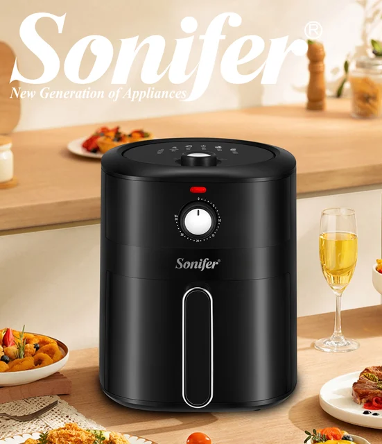 Sonifer SF1014 1450W 5L Air Fryer without Oil, LED Touchscreen, 360 Degree  Baking, Electric Deep Fryer Nonstick Basket 