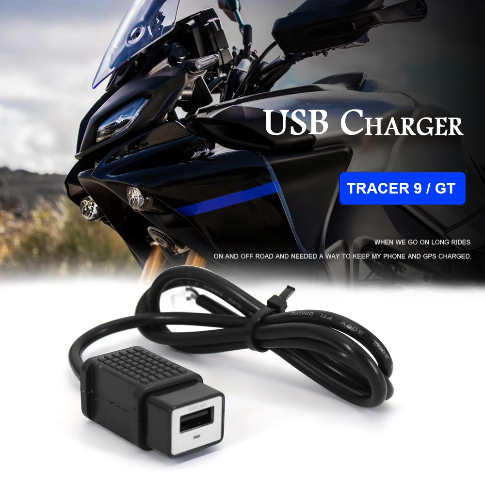 

New USB Socket For Yamaha Tracer 9 / GT 2021- 2022 Motorcycle Accessories Charger Waterproof Support Cellphone Tracer9 TRACER 9