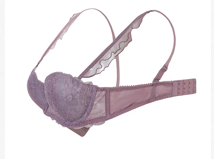 Logirlve Spitze Tiefem V Dessous Set Sexy Bhs Schwarz Weiß Büstenhalter Push-Up Bh Und Höschen Sets Dicke C Tasse Frauen Unterwäsche Set – Detail 22