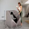 Portable Infrared Sauna for Home Personal Sauna for Relaxtion & Detox 1 Person Full Body Sauna with Heating Foot Pad and Chair 6