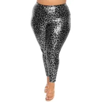 Plus Size Womens Leopard Print Leggings Sexy Stretch High Waist Fitness Trousers Punk Gothic Party Slim Pencil Pants Clubwear - Image 5