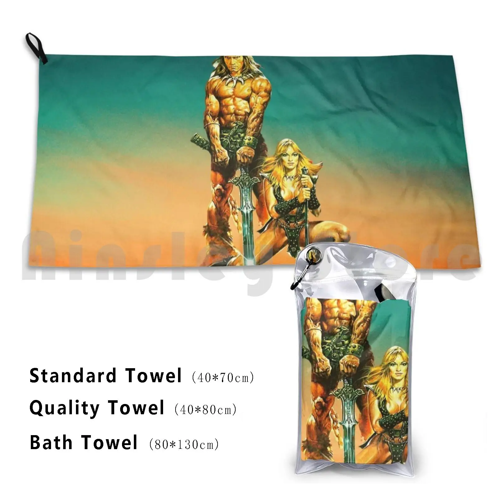 

Банное полотенце Conan «варвар», литая пляжная подушка, Terminator, для командировок, полное воспоминание, для бега, бодибилдинга