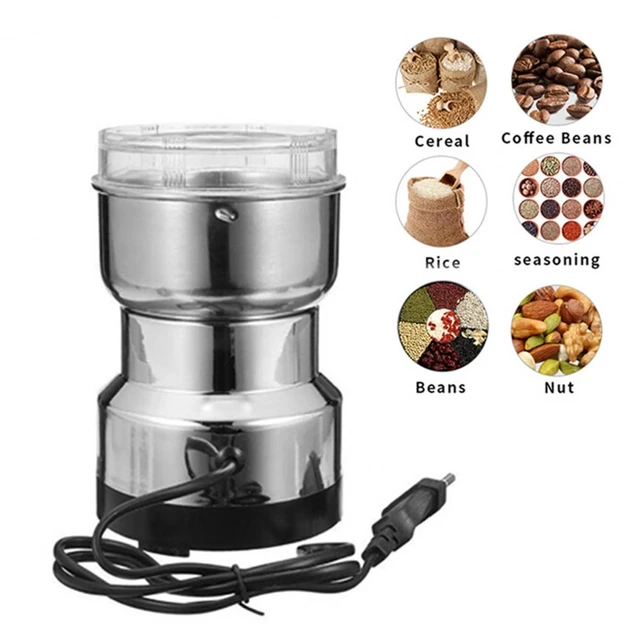 Electric Coffee Bean Grinder & Food Processor - Powerful Spice