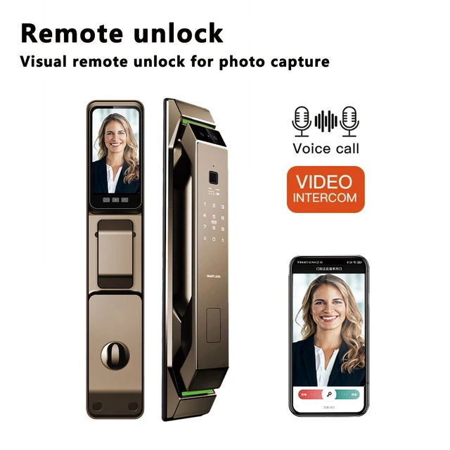 TYSH Tuya Smart Door Lock 3d Face Recognition Automatic Smart Locks With Camera Smart Biometric Security Door Lock 2