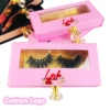 Lashes Box Case Wholesale Lash Cases Packaging Bulk Square Eyelash Case New Custom Pink Black Eyelashes Box Package With Logo 1