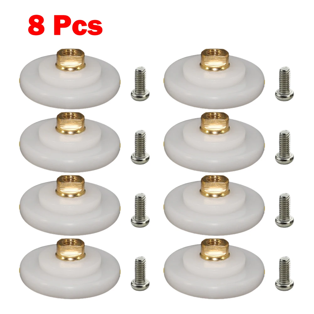 25/27mm Replacement Brass Bathroom Shower Door Roller Durable Roller Shower Rooms Cabins Pulley Room Wheels Pulley