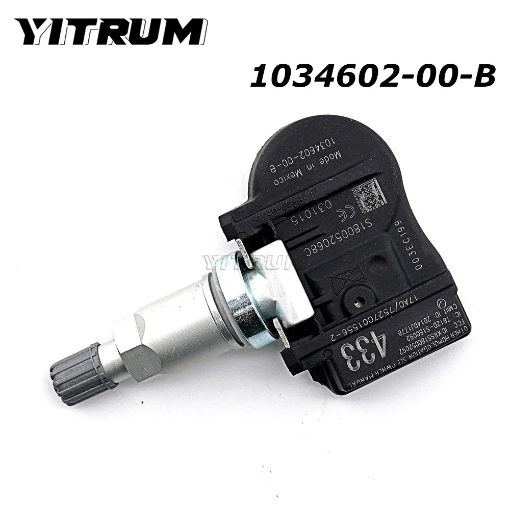 

Датчик системы мониторинга давления в шинах YITRUM 1034602-00-B S180052068C TPMS для Tesla Model 3 S X 2016-2019 433 МГц