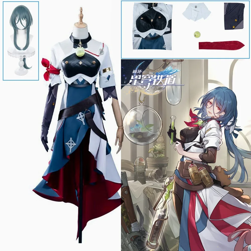 

Костюм для косплея Наташа хункай, карнавальный костюм, Униформа, парик, костюмы на Хэллоуин, Женский Игровой костюм