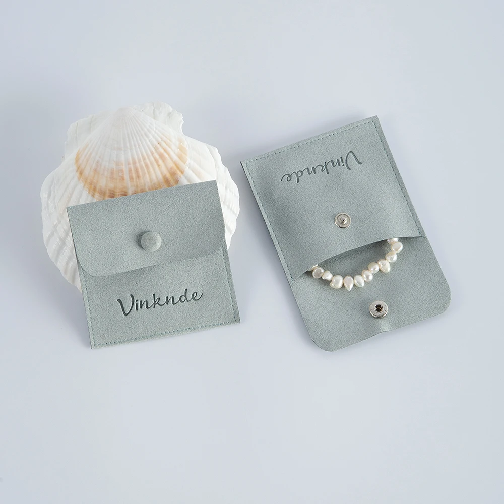 100pcs Earrings Beads Jewelry Bag Custom Logo 8X8cm Rings Packaging Organizer Gift Pouches Microfiber Wedding Favors Makeup bag