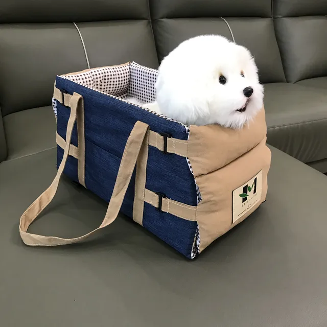 Dog Cat Carrier - Dog Car Booster Seat for Cats Dogs with Dog Travel Car Carrier with Safety Tethers Console Car Seat for Dogs 3
