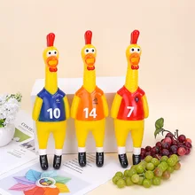 

36cm Screaming Chicken Squeeze Sound Toy Pets Dog Toys Product Shrilling Decompression Tool Squeaker Football Chicken