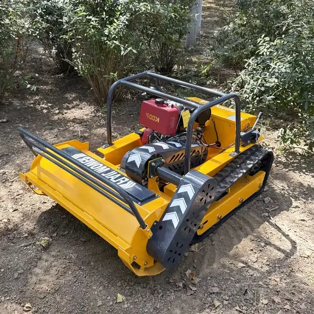 Customized 25hp Remote Control Flail Lawn Mower 1000cm Cylinder Steel Construction Options 5