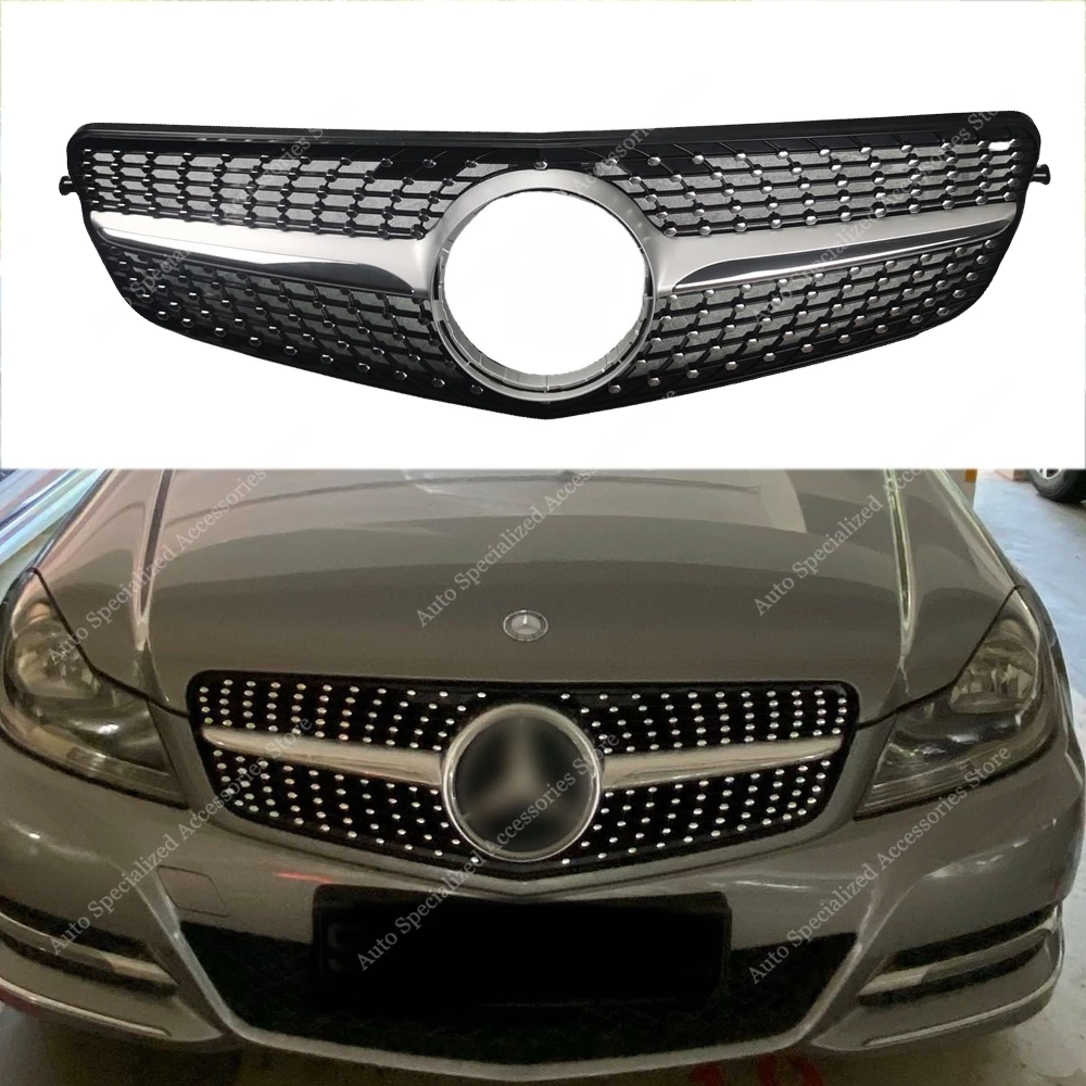 

For Mercedes W204 C-Class C43 AMG STAR STYLE FRONT BUMPER BAR GRILLE C180 C200 C250 C230 C300 C350 2007-2014 GRILLE Bodykit