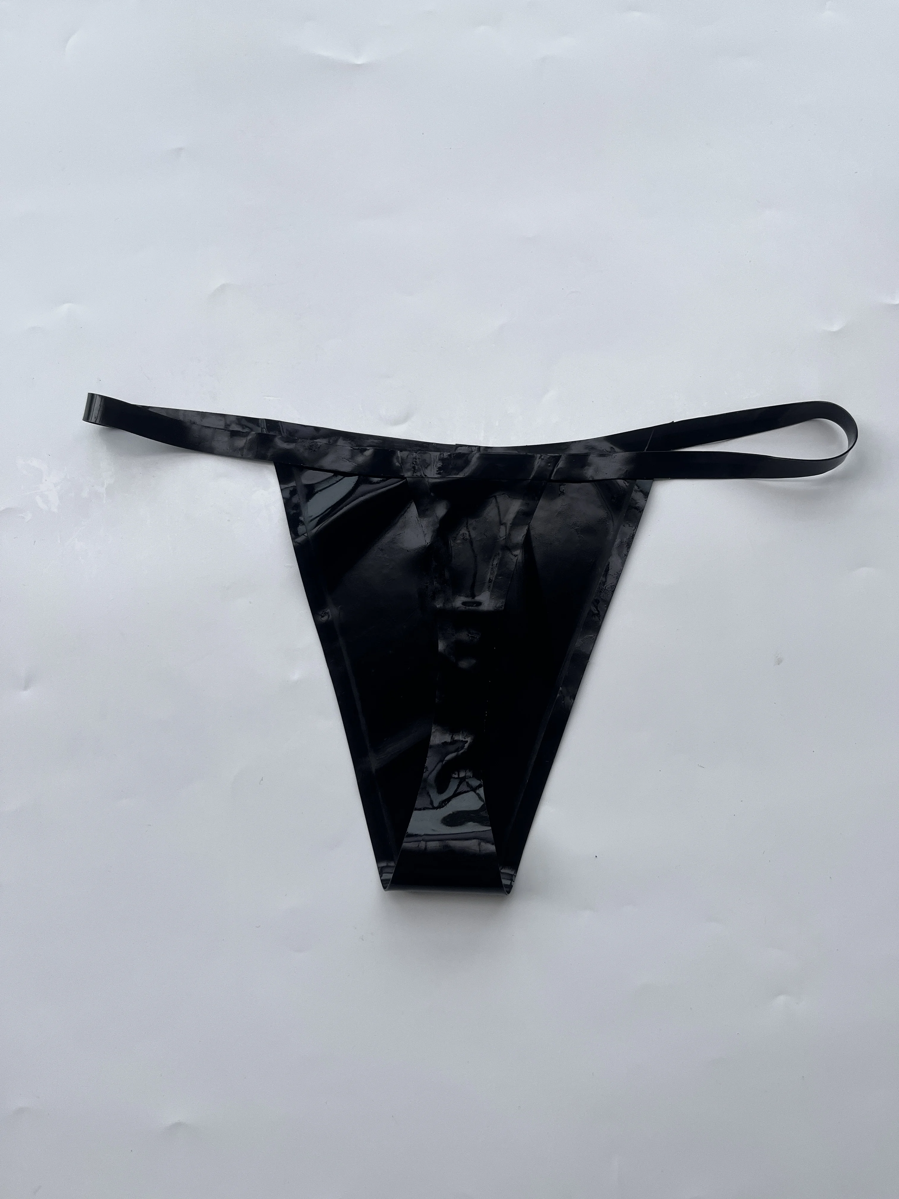 Sexy Exotic Latex G-string Thin Briefs Belt Thongs Rubber T-Back Underwear