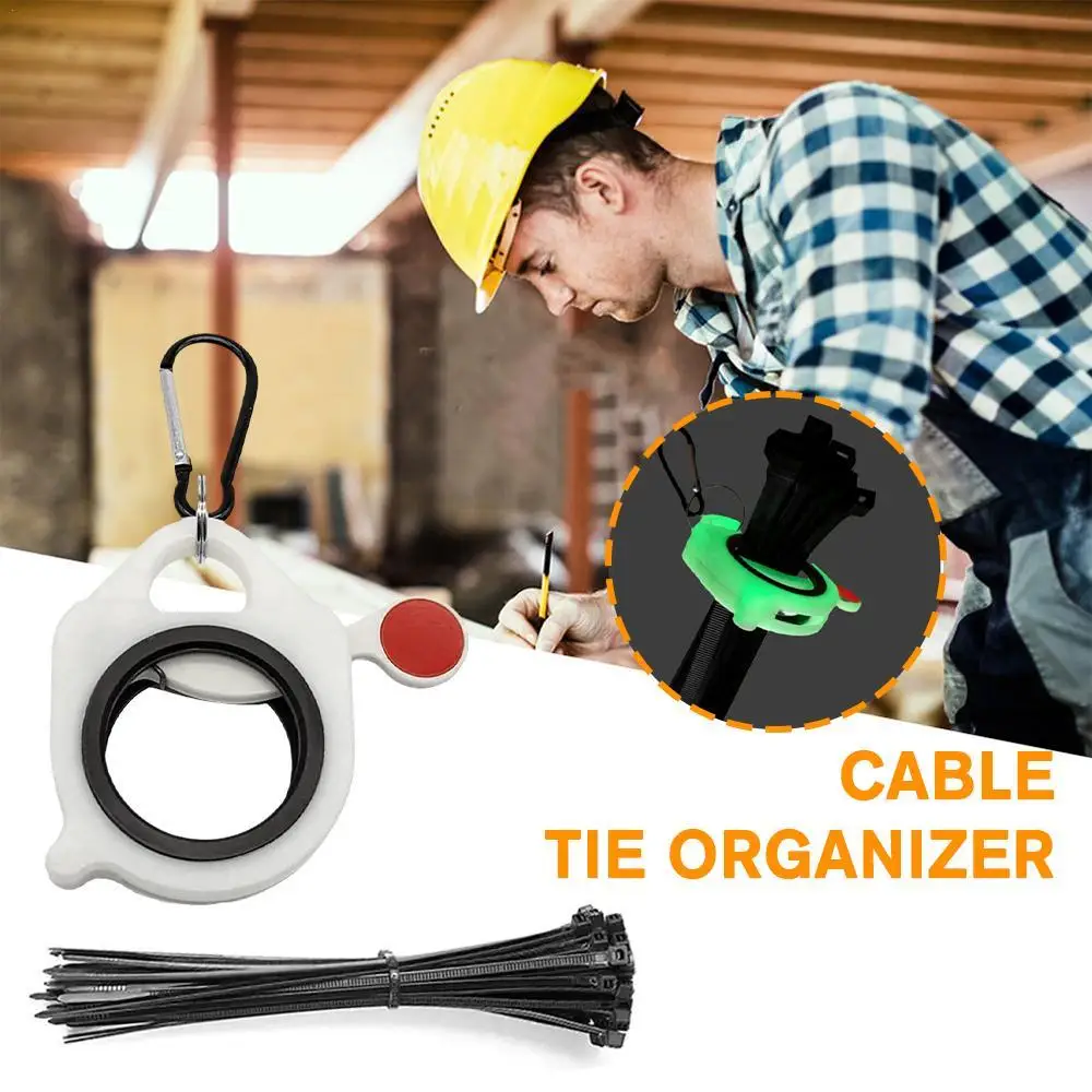 Cable Tie Storage Portable Fluorescent Storage Cable Tie Holder