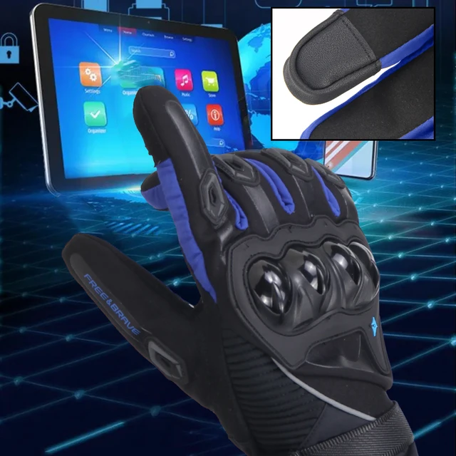 Gants de moto imperméables et coupe-vent, gants d'équitation de moto, gants de motocross, écran tactile, doigt complet, hiver 4