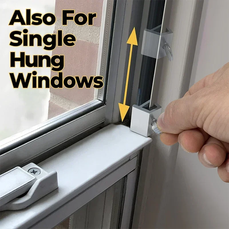 6/8/12PCS Sliding Sash Plug Round Handle Silver Stainless Steel Window Sliding Door Lock Protection Safety Anti-theft Limit Lock