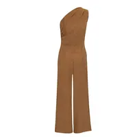 Summer New Women's Jumpsuits Streetwear Fashion Casual Slim Skew Collar Solid Rompers Elegant Female Sexy Sleeveless Jumpsuits - Image 6