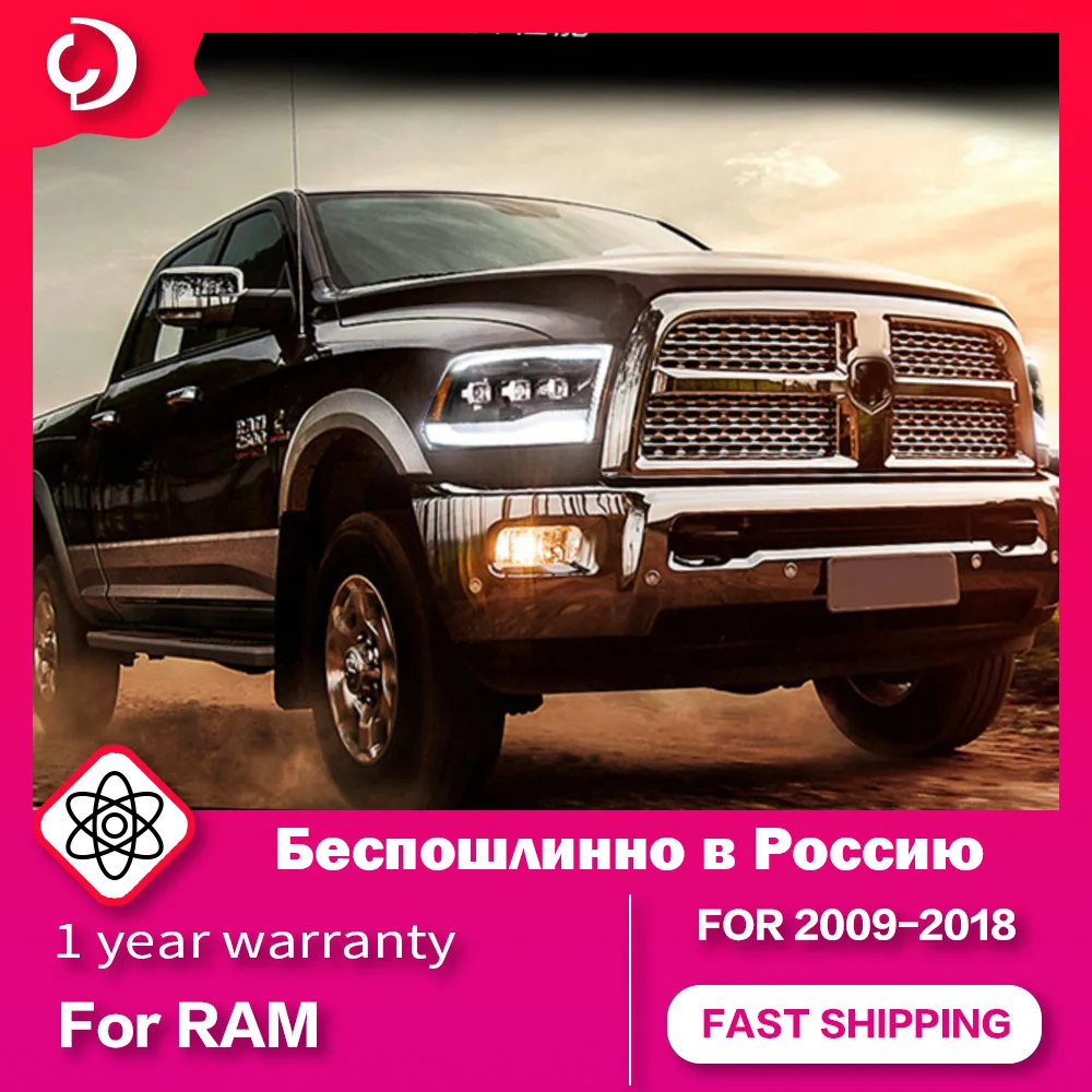 

Headlights for Dodge RAM 1500 2500 3500 2009-2018 LED Day Running Head Lamp DRL Running Turn Signal Led Projector Lens