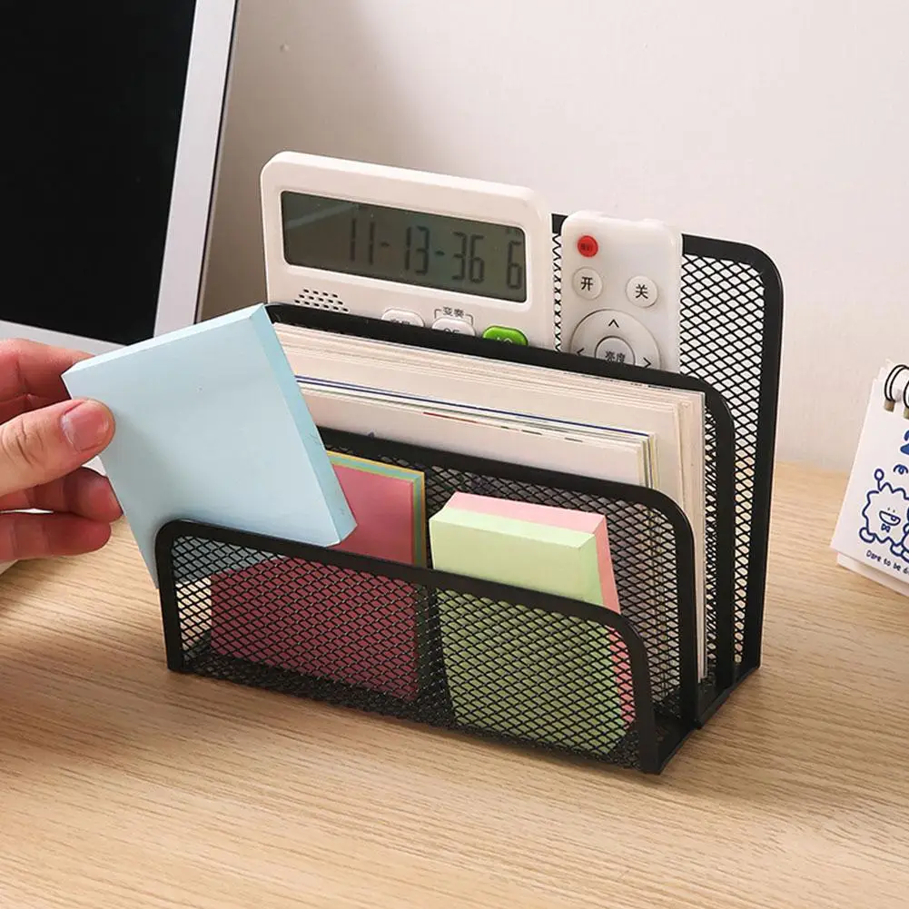 Compact Metal Mesh Desk Organizer