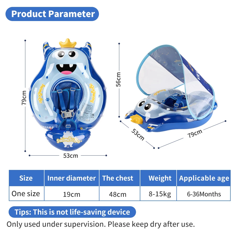 Swimbobo Kids Inflatable Baby Floating Water Toy Swimming Floats Waist Trainer Child Swim Pool Ring PVC Children Float 6