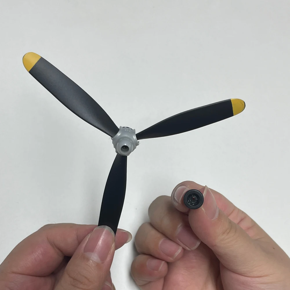 Hélice de rechange pour avion RC 5.2 cm, profilé en plastique noir, adaptée aux modèles Volantexrc P47