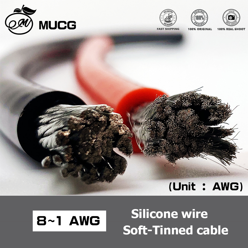 Silicone wire Electric cable Black Red color very soft Auto Battery Start 8awg 6awg 4awg 2awg 1awg 8 6 4 2 1 awg 25mm 35mm 50mm