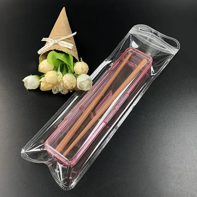 50 ピース/ロット厚みのあるビニール袋クリアジップロックポーチ