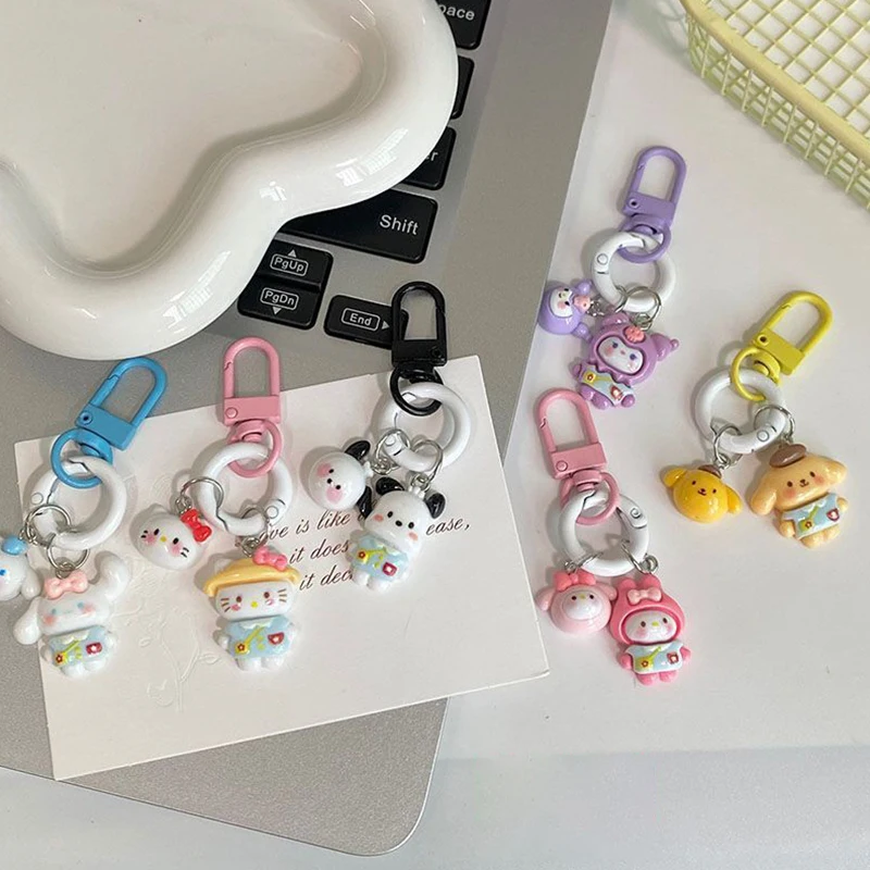 

Sanrio аниме Hello Kitty полимерный брелок мультфильм Cinnamonroll Kuromi понравился пурин Мелодия сумка Подвеска шармы милые аксессуары