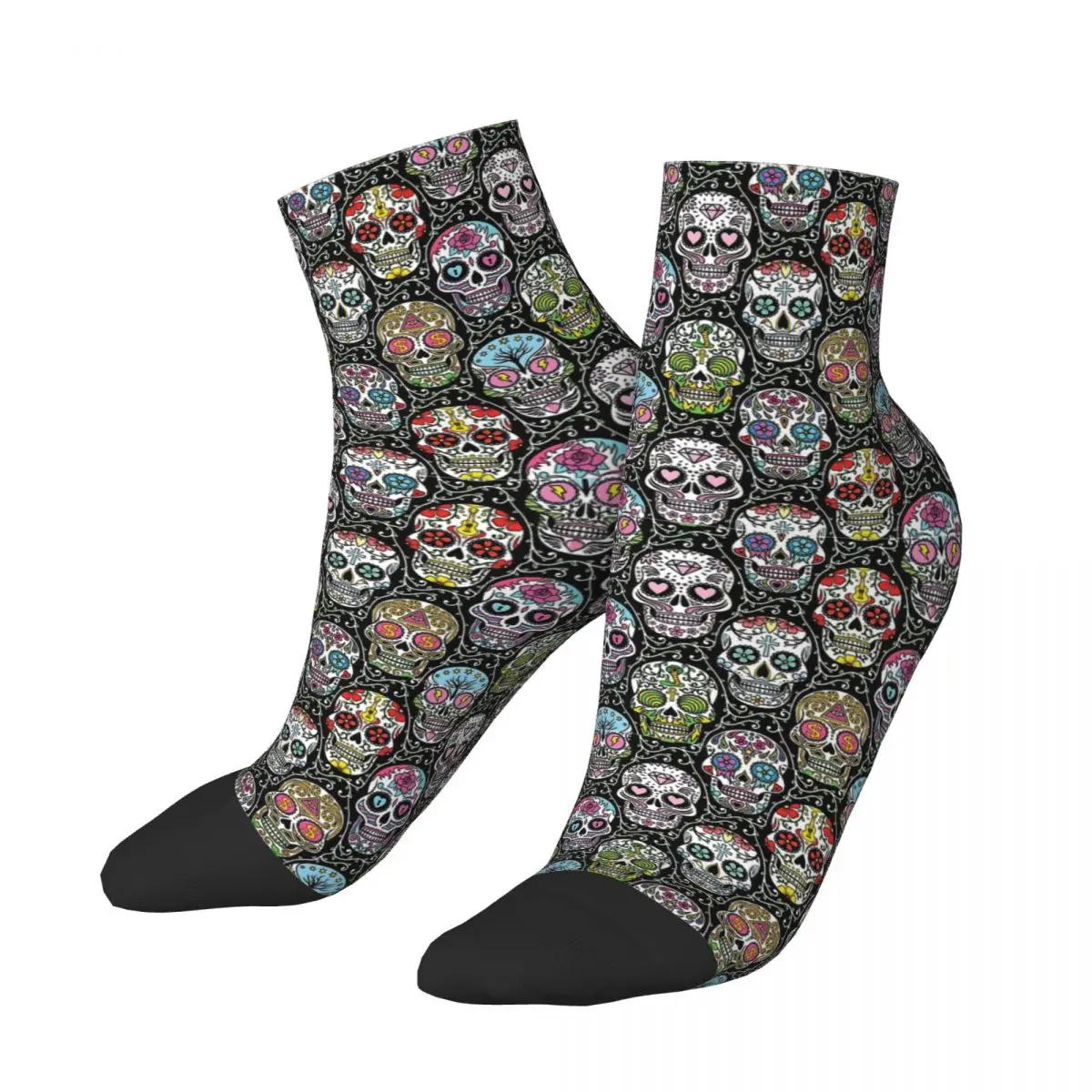 

Heavy Metal 1960s Punk Rock Music Mexican Skull Pattern Men Women Socks Cycling Novelty Spring Summer Autumn Winter Stockings
