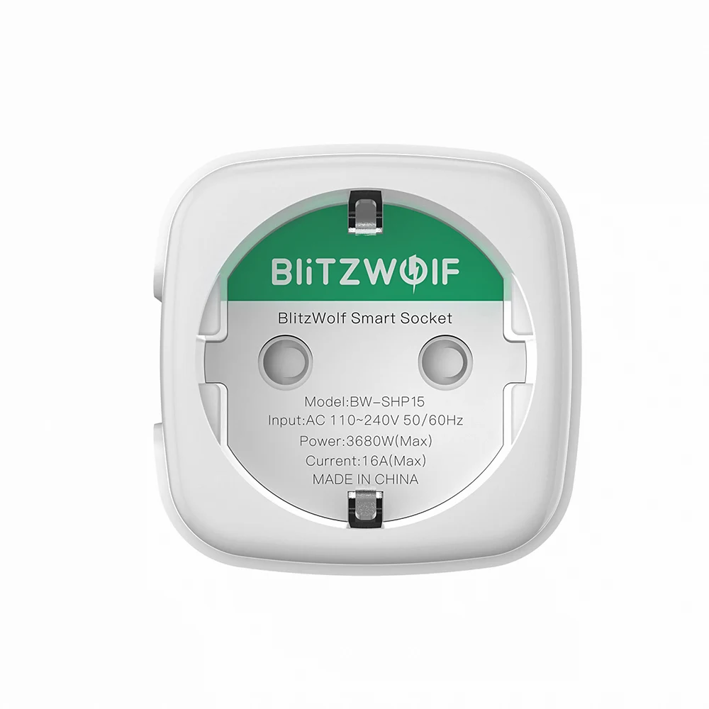BlitzWolf BW-SHP15 Zigbee 3.0 16A Smart Plug Socket 3680W EU plug Power Outlet APP Remote Timer Energy Monitor work with Alexa