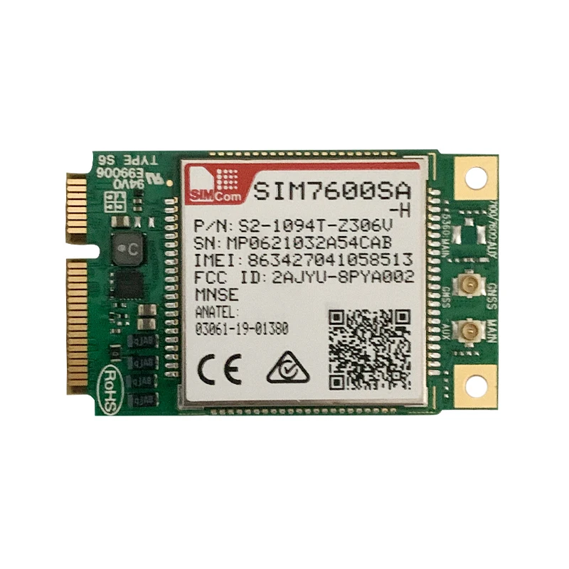 

SIMCOM SIM7600SA-H MNSE MINI PCIE LTE Cat4 модуль для Австралии/Новой Зеландии/Южной Америки B1/B2/B3/B4/B5/B7/B8/B28 B40/B66