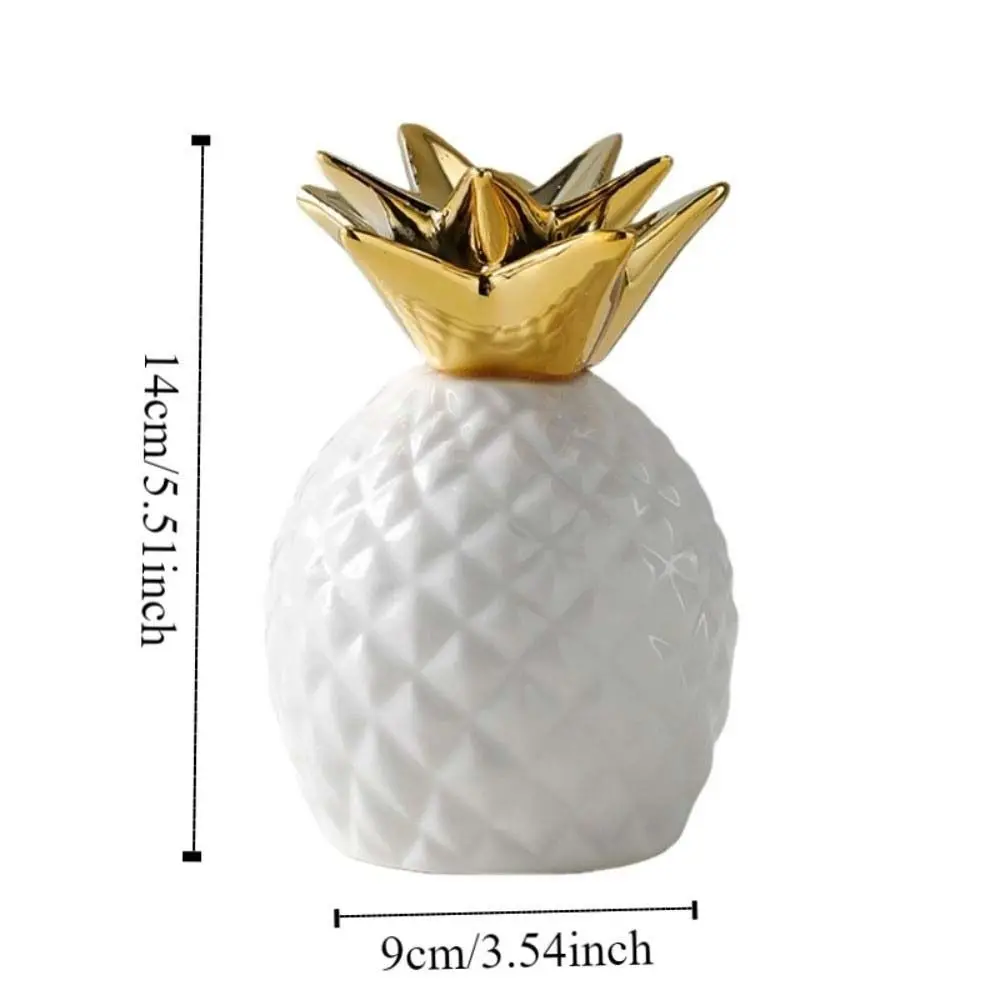 Tirelire ananas en céramique dorée objet décoratif et épargne_voghion.com